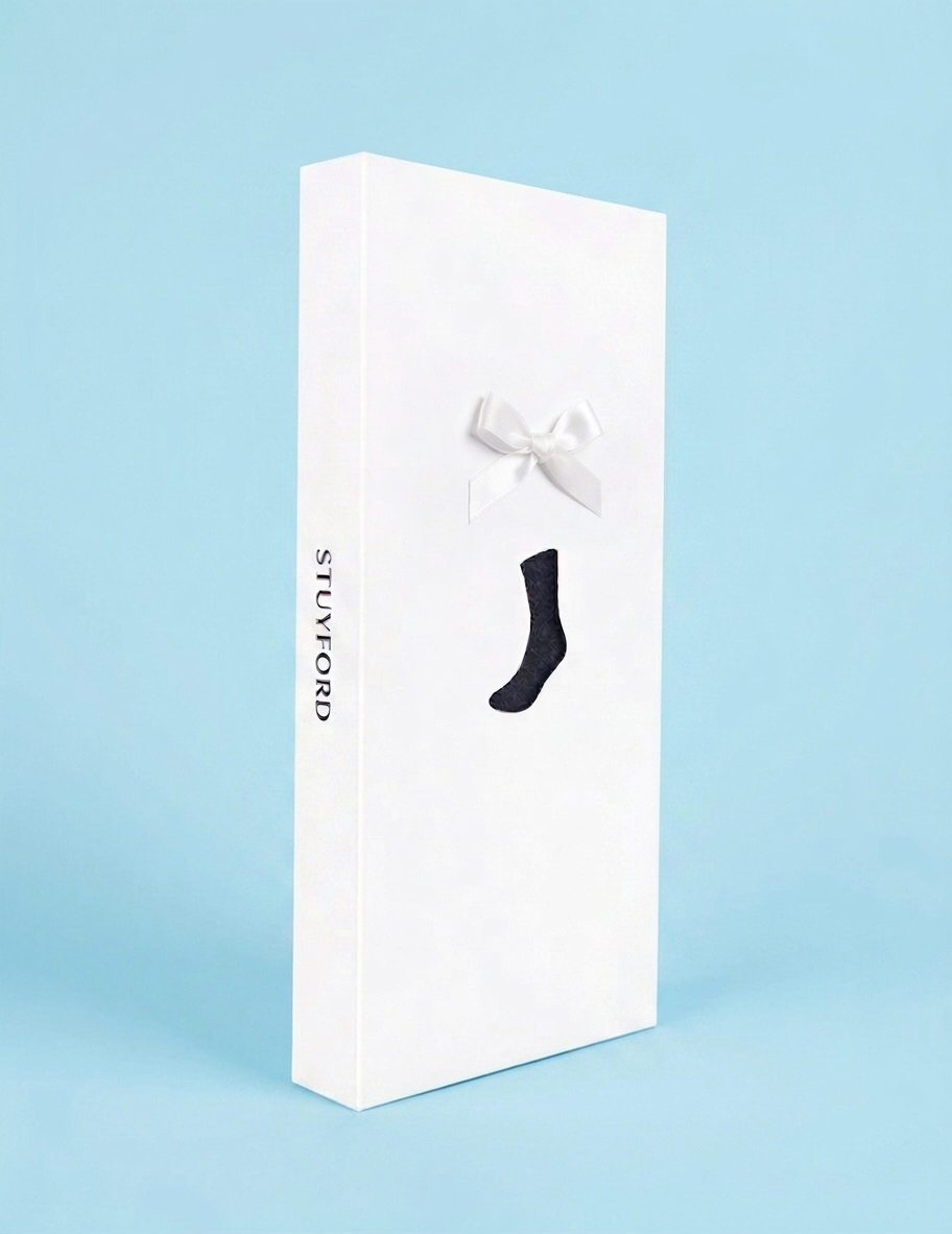 Metallic Black Satin Ribbon Jock Sock
