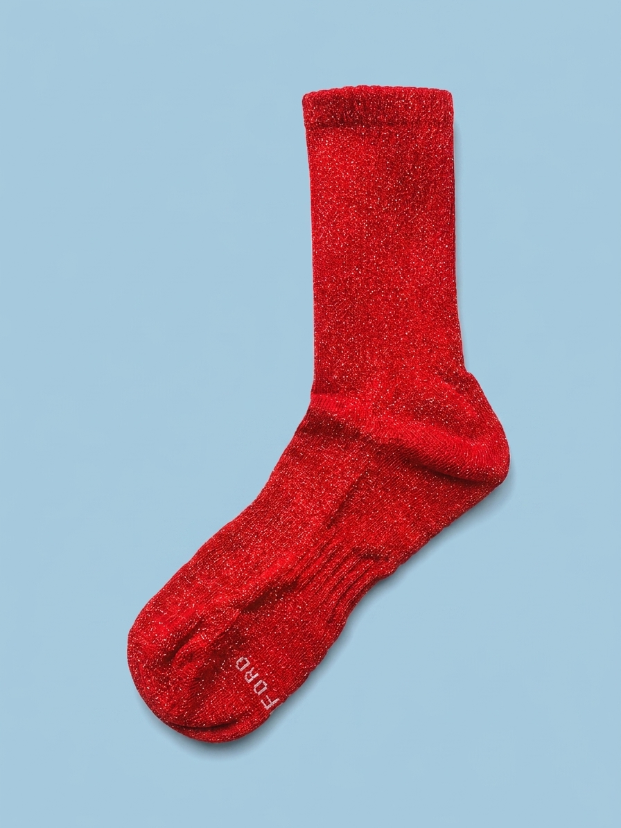 Metallic Red Jock Socks